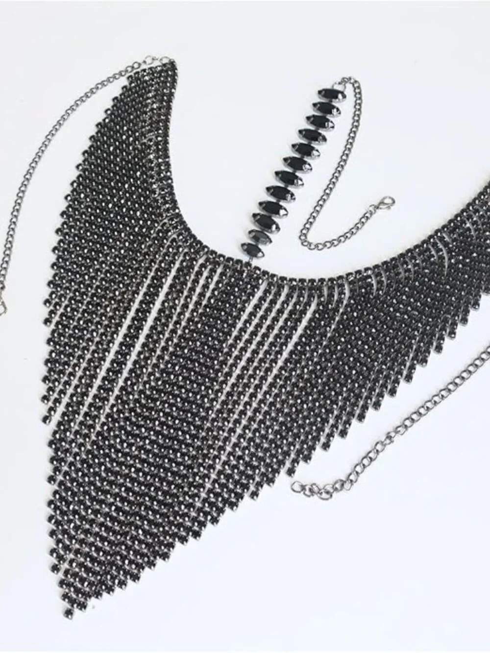 Rhinestone Fringe Mask